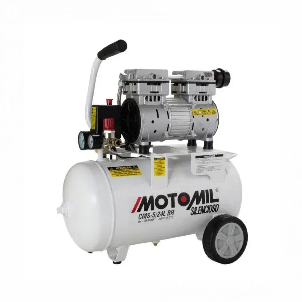 Compressor odonto silencioso cms 5,0/24BR 220V MotoMil — fotografia 5