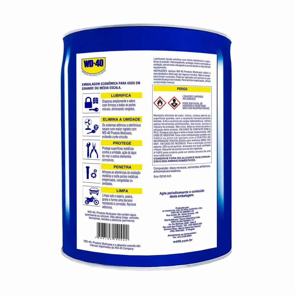 Lubrificante produto multiusos balde 18L Wd-40 — fotografia 3