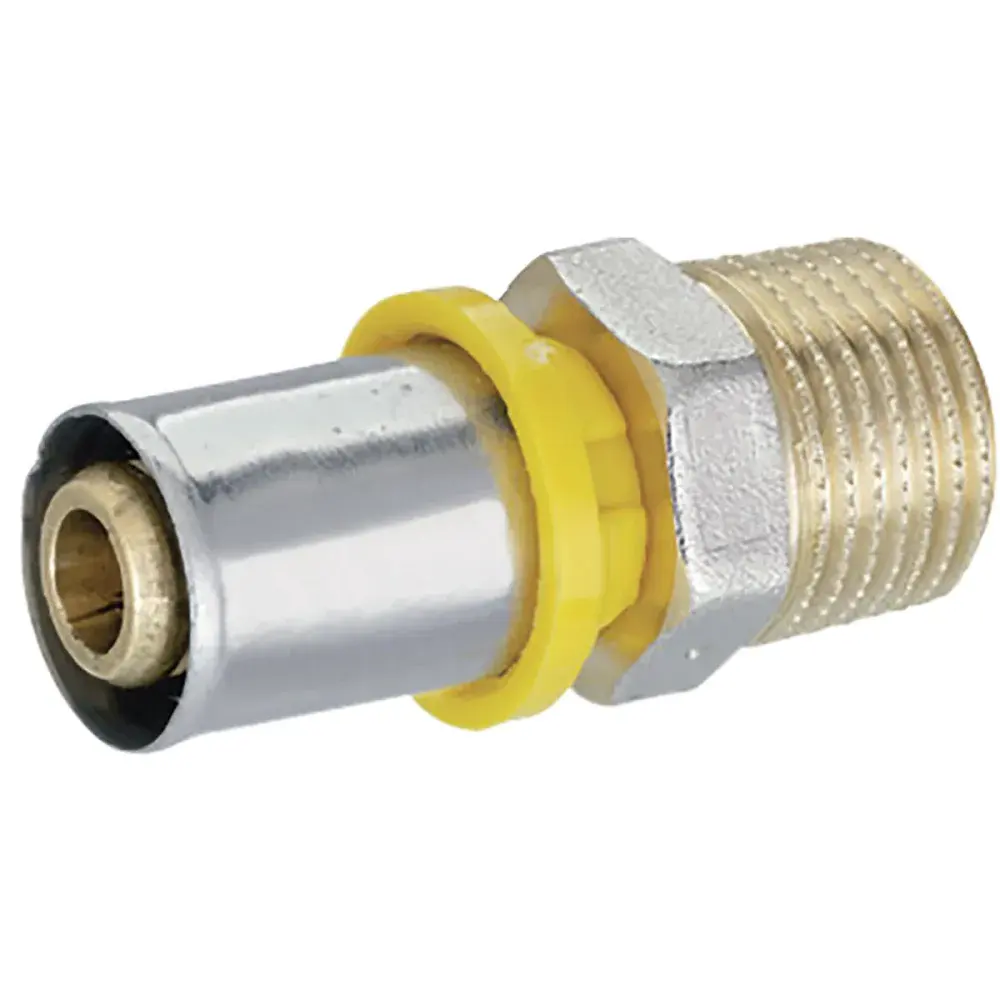 Conector gás transição Amanco macho DN20X1/2 — fotografia de referência