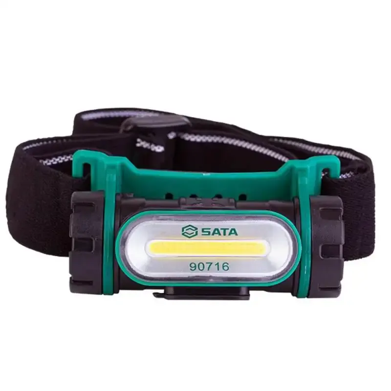 Lanterna para cabeça recarregável 150 lumens com carregador ST90716 Sata — fotografia de referência