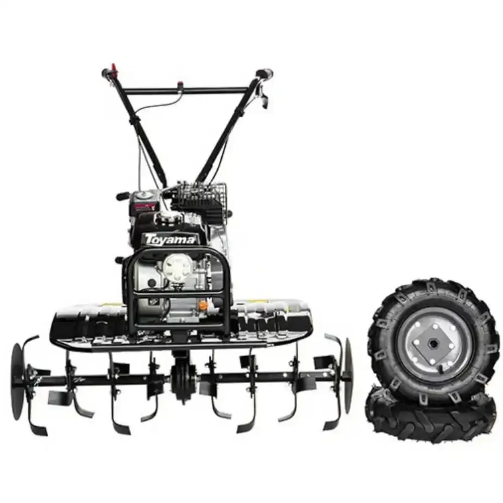 Motocultivador à gasolina 7HP com rodas e enxada rotativa TT90R-XP-U Toyama — fotografia 8