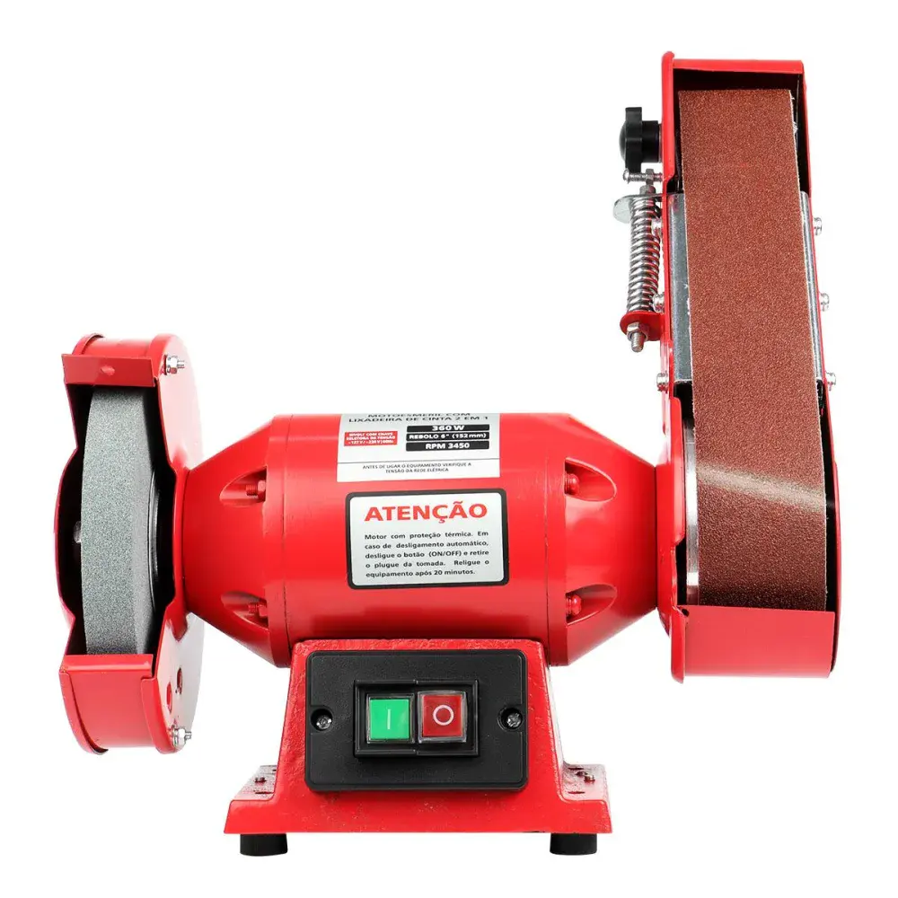 Moto esmeril com lixadeira 360W 60HZ 3450RPM bivolt Worker — fotografia de referência
