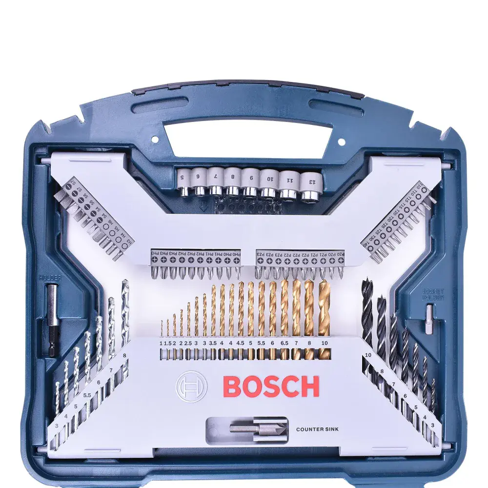 Jogo de brocas e bits titanium x-line com 100 peç Bosch — fotografia 4