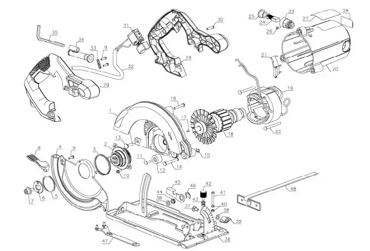 Induzido para serra circular CS1024 127V 90568782 black&decker — fotografia de referência