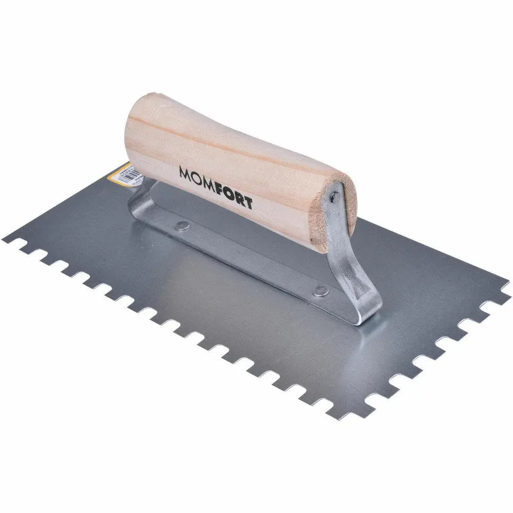 Desempenadeira de aço dentada 12×24 cm 404004 Momfort