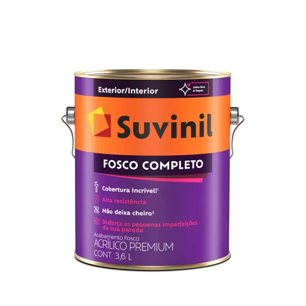 Tinta acrílica fosco completo branca 3,6L Suvinil — fotografia de referência