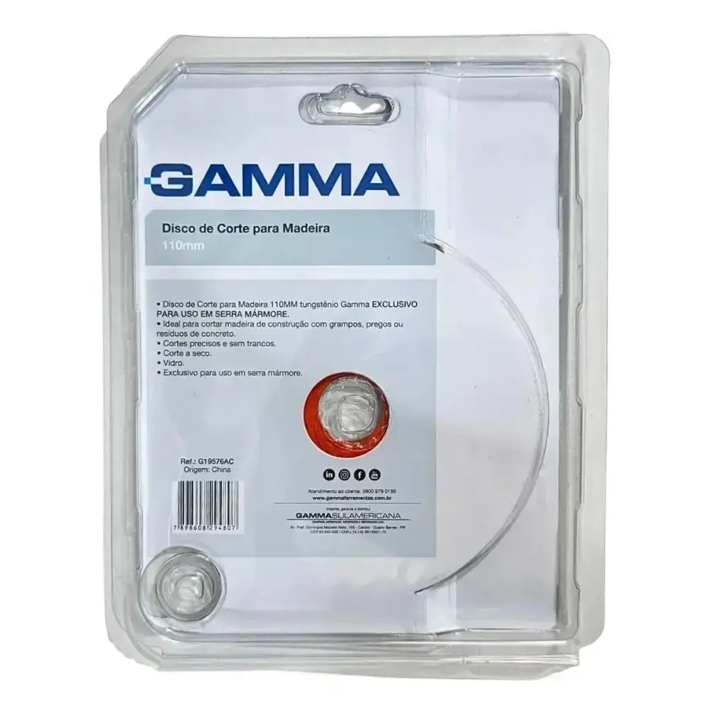 Disco de corte 110 MM em tungstênio para madeira com 2 unidades Gamma — fotografia 6