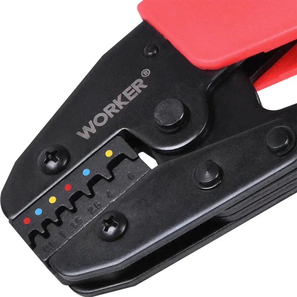 Alicate crimpador tipo pino tubular 0,5-6,0MM² Worker — fotografia 7