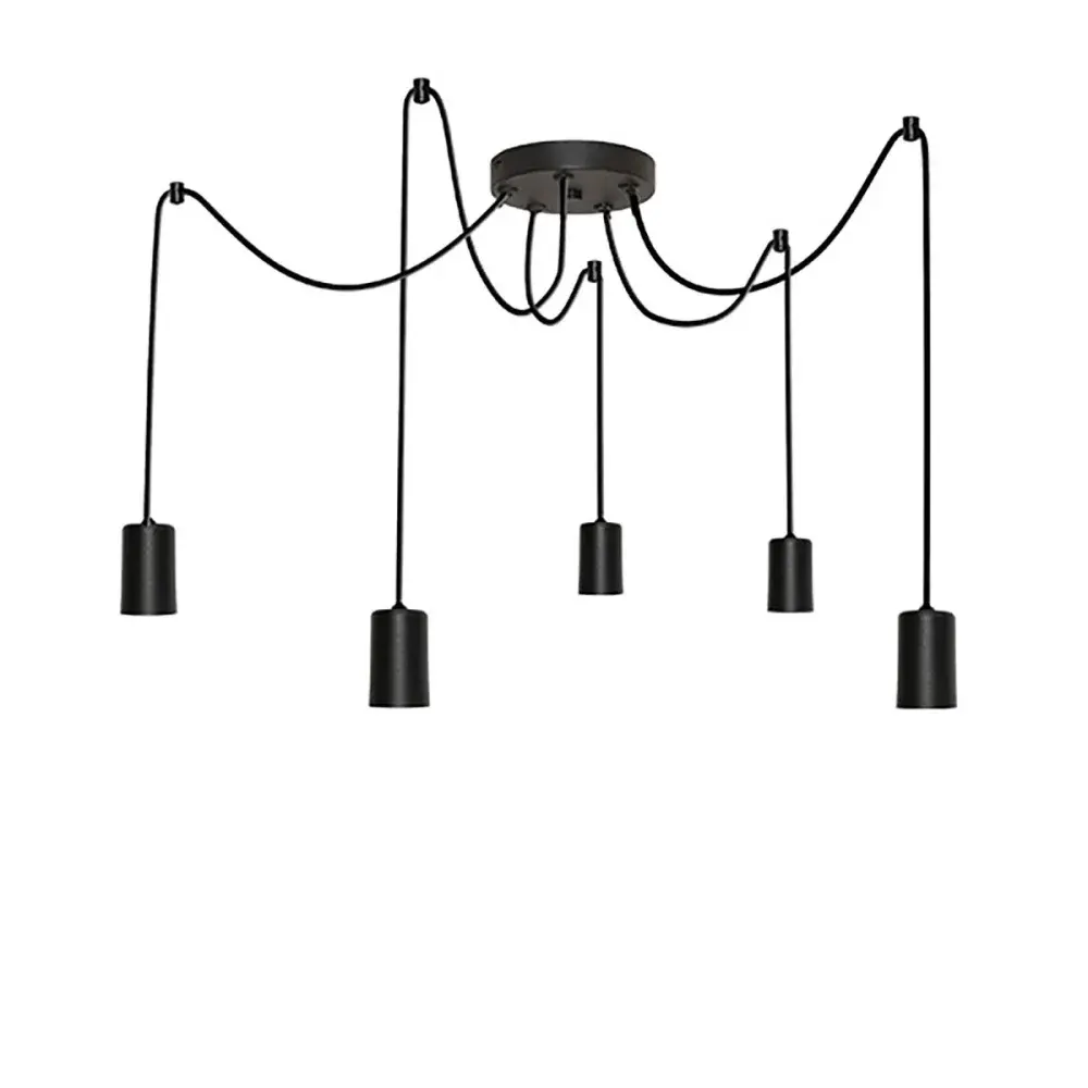 Pendente em alumínio tears 5XE27 200W biv Taschibra