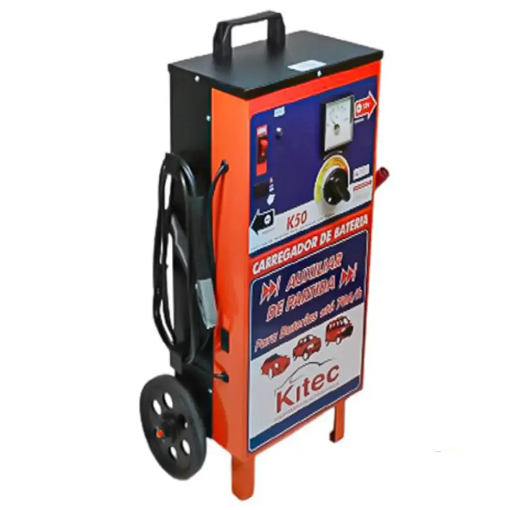 Carregador de bateria 50AH 12V com chave CK12A50B Kitec — fotografia de referência