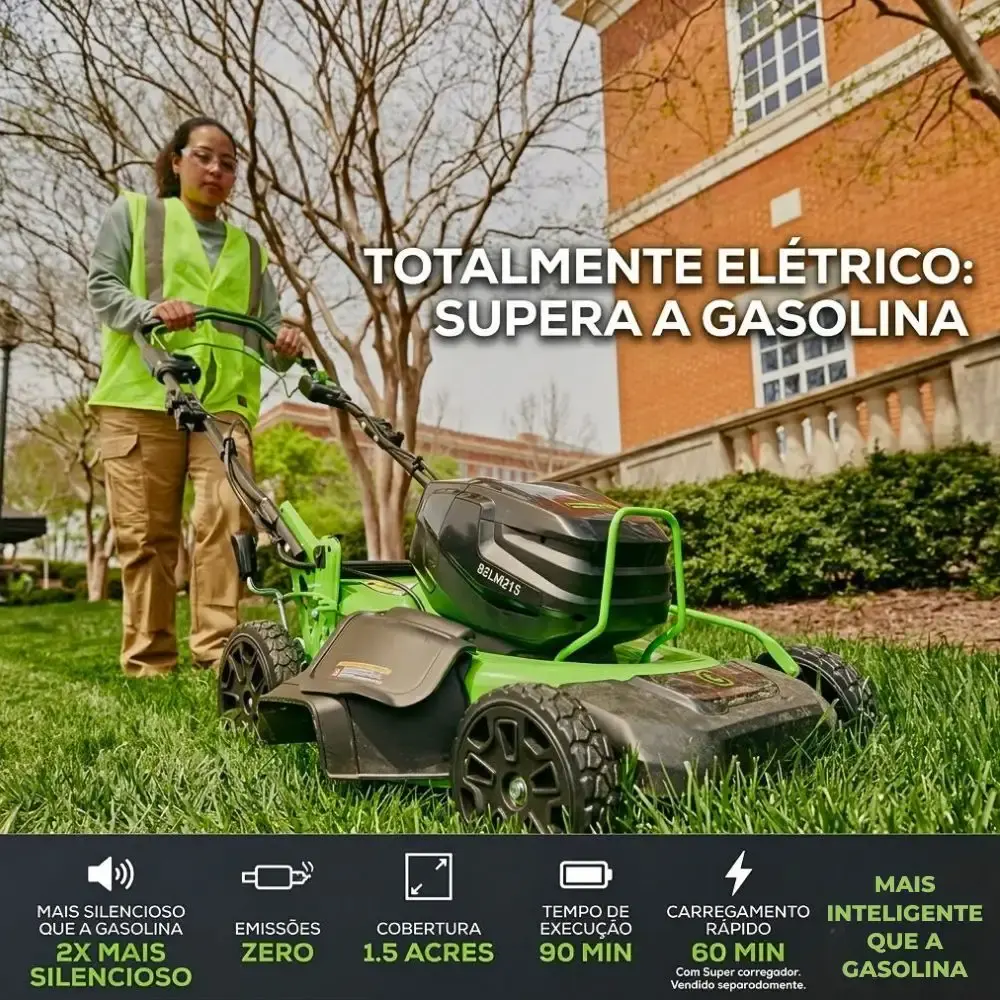 Cortador de Grama Autopropelido 82V 21 POL 2,8 kW 82LM21S GREENWORKS — fotografia 10