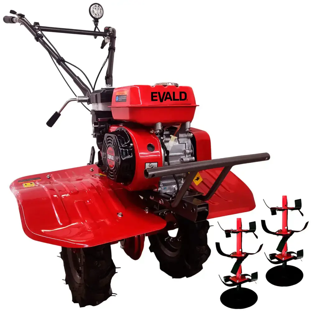Motocultivador gasolina 7,0 HP 4T 212 CC rodas e enxadas EV790R Evald
