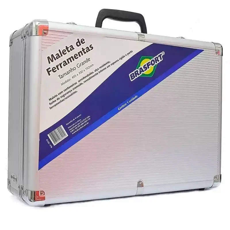 Maleta de Alumínio Tamanho Grande 45 x 33 x 15 CM BRASFORT — fotografia de referência