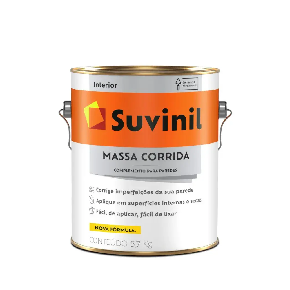 Massa corrida para alvenaria lata 5,7KG Suvinil — fotografia de referência