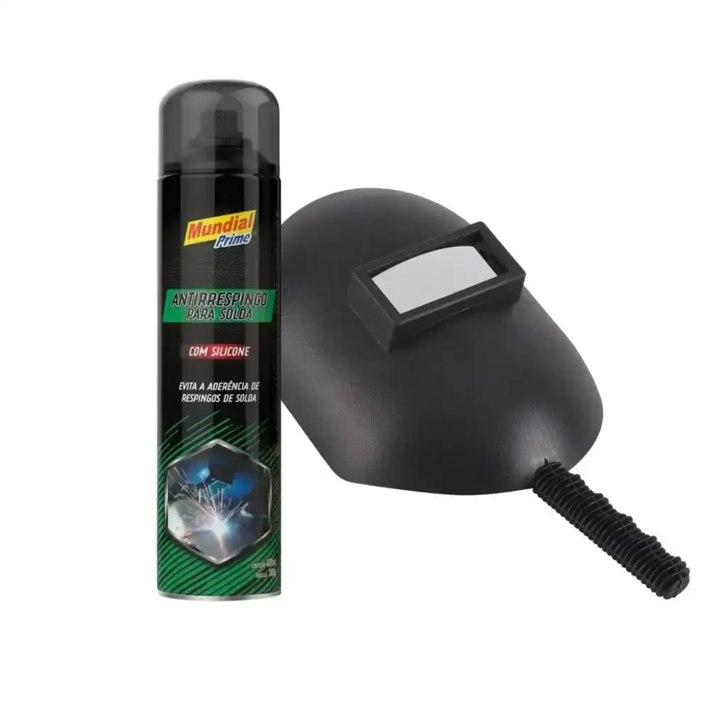 Máscara tipo escudo advanced Carbografite e anti respingos spray 400ML aeroflex — fotografia de referência