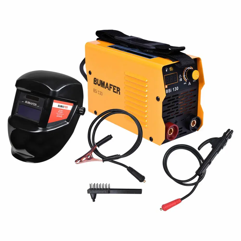 Inversora de solda 130A bsi bivolt com máscara Bumafer — fotografia de referência