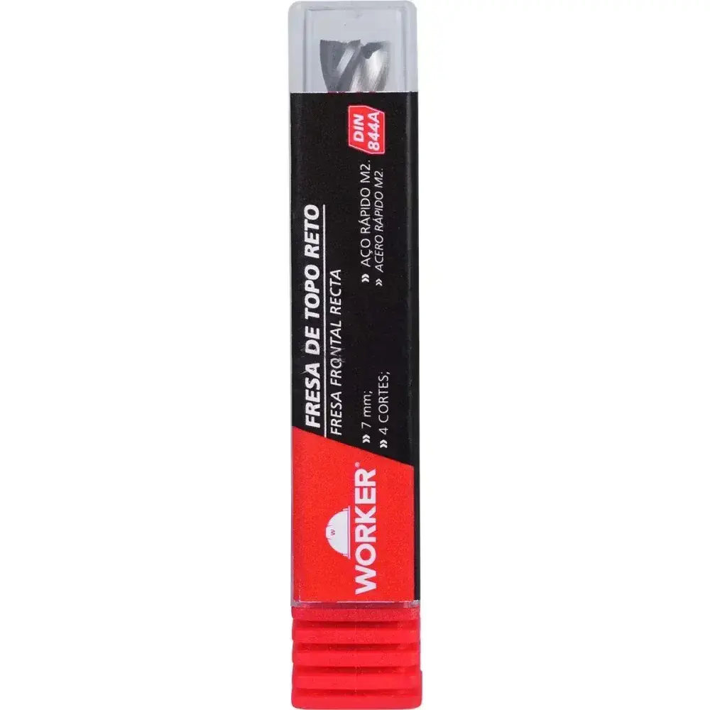 Fresa de topo reto aço rápido 7MM haste 8MM Worker — fotografia 12