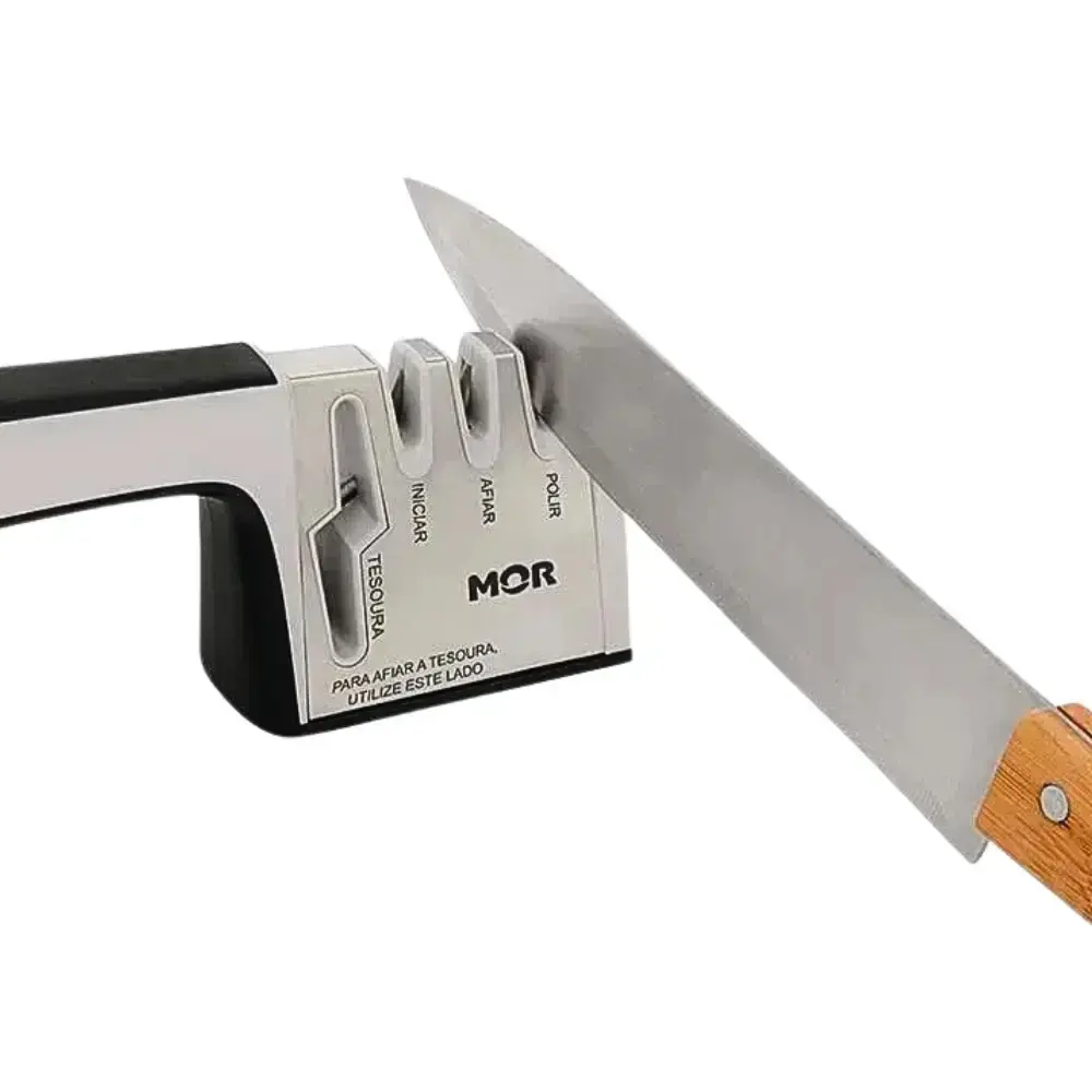 Afiador de Facas e Tesouras 23cm x 8,5cm MOR — fotografia 7