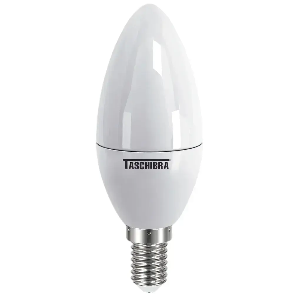 Lâmpada led vela E14 leitosa 3,1W 6500K biv Taschibra — fotografia 2