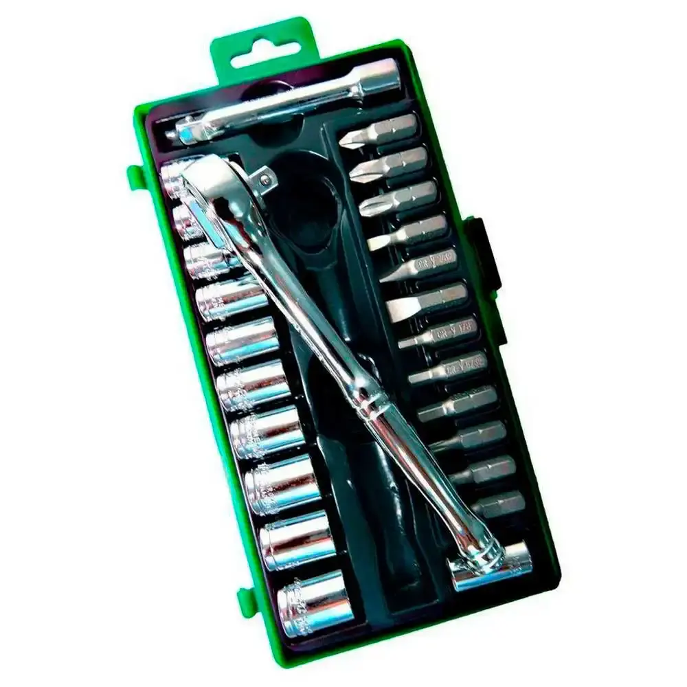 Kit de soquetes de encaixe 1/4 POL com 25 peças Waft — fotografia 2