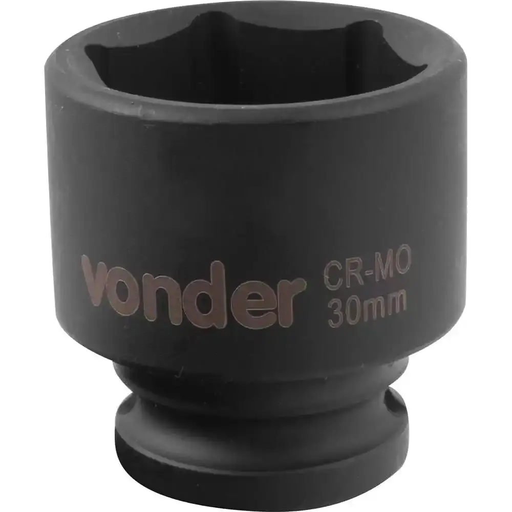 Soquete Sextavado de Impacto Encaixe 1/2 polegada 30Mm Cromado VONDER — fotografia 3