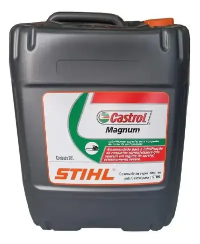 Óleo lubrificante magnum para corrente 20 litros castrol Stihl — fotografia de referência