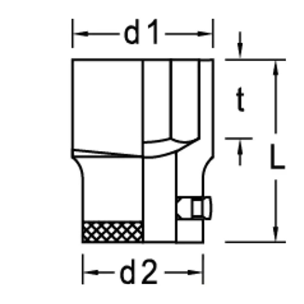 Soquete encaixe 3/4 x MM24 sextavado 32 Gedore — fotografia 4