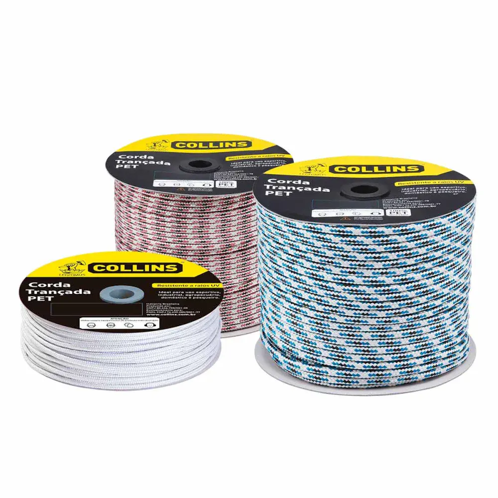 Corda pet trançada 147M/ 10MM preta Collins