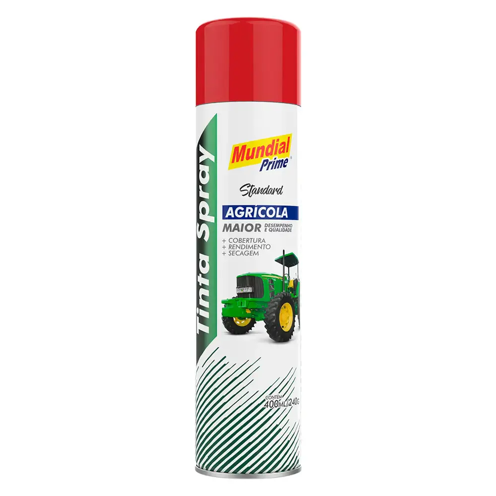 Tinta spray 400ML vermelho agrícola AE0100142 Mundial prime