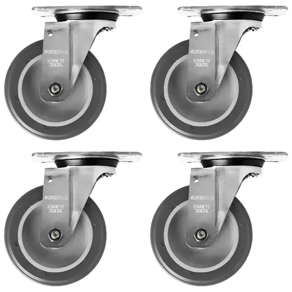 Rodizio Giratório 4 Peças 6 POL PVC para até 85kg - GL612-BP SCHIOPPA — fotografia de referência