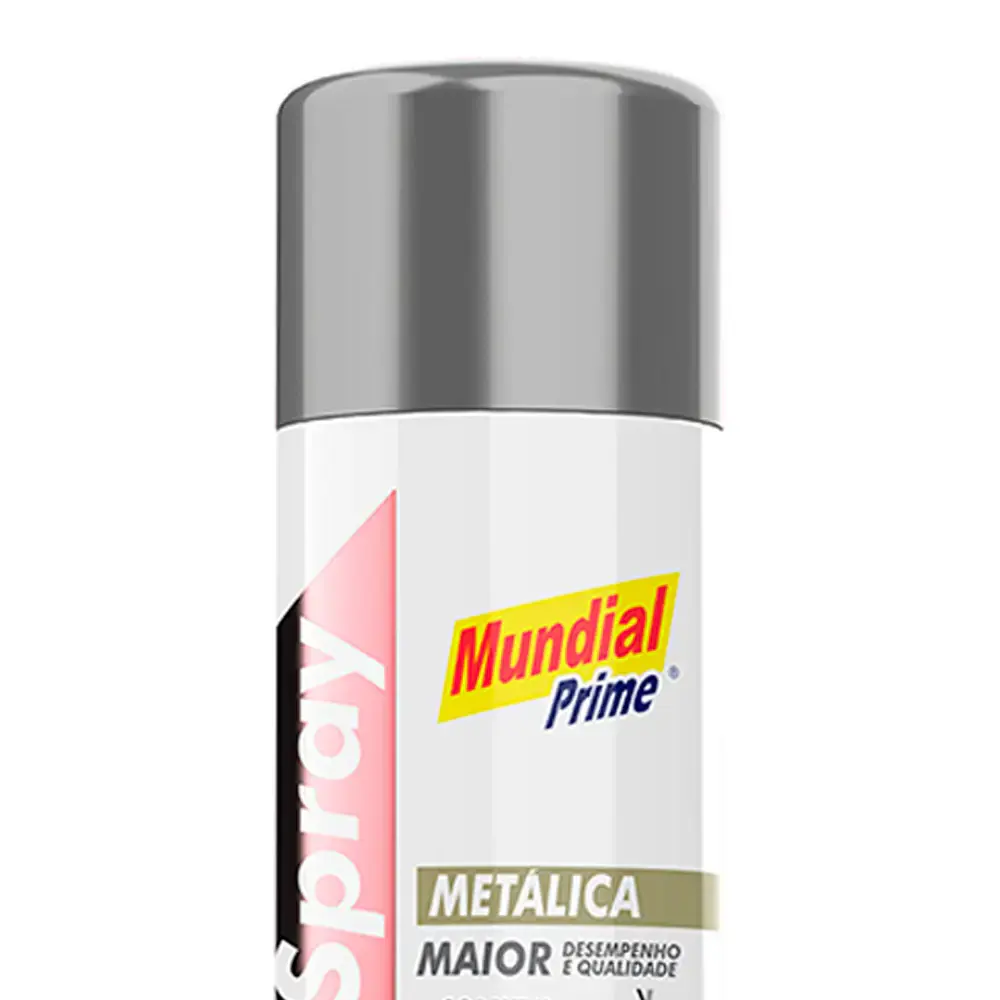 Tinta spray 400ML metálica alumínio AE01000099 mundial prime — fotografia 2