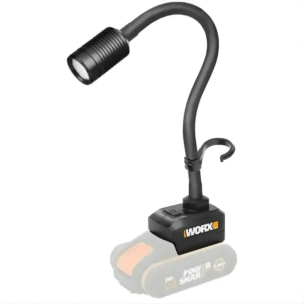 Luminária flexível LED 300 lumens com bateria 20V 2,0AH e carregador bivolt worx Positec — fotografia 2