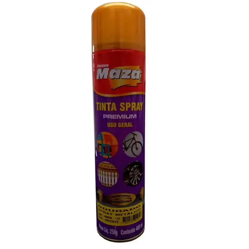 Tinta spray dourado metálico 400 ML 250 GR 23861 maza — fotografia de referência