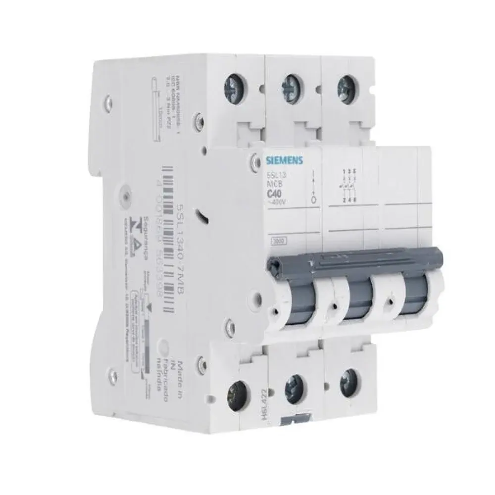 Disjuntor tripolar din curva c 40A Siemens