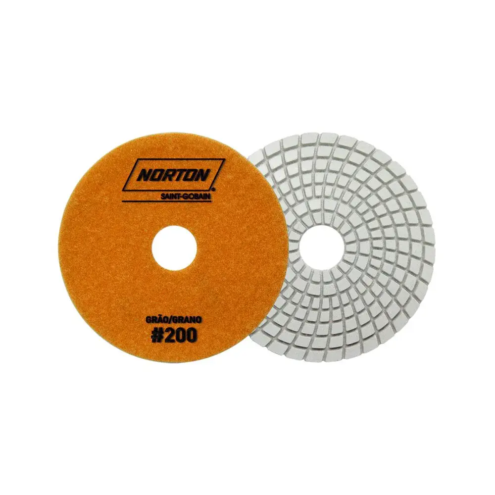 Disco diamantado flexível 100MM grão 200 laranja Norton — fotografia de referência