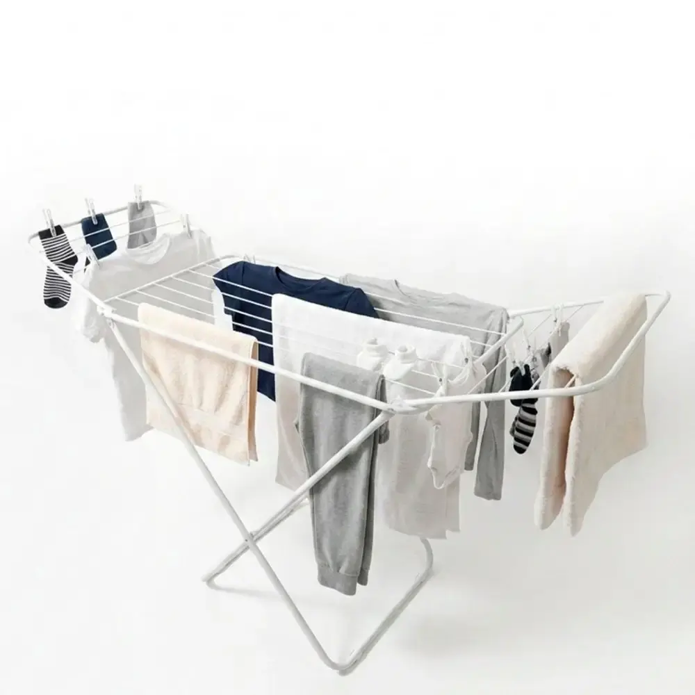 Varal de chão dobrável com abas retrátil 180X50CM casa LYS — fotografia 4