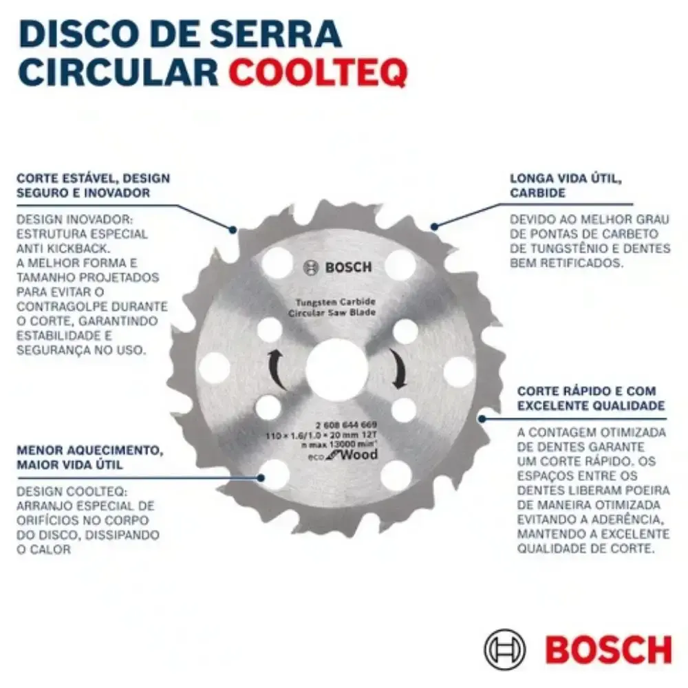 Disco de Serra Coolteq 254 x 30 MM 24 Dentes BOSCH — fotografia 3