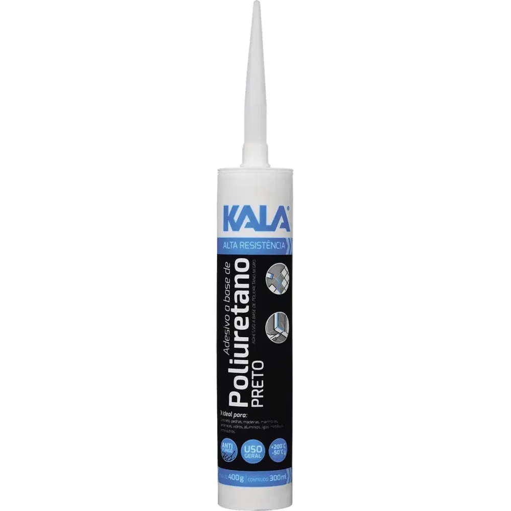 Adesivo selante de poliuretano preto 400G Kala