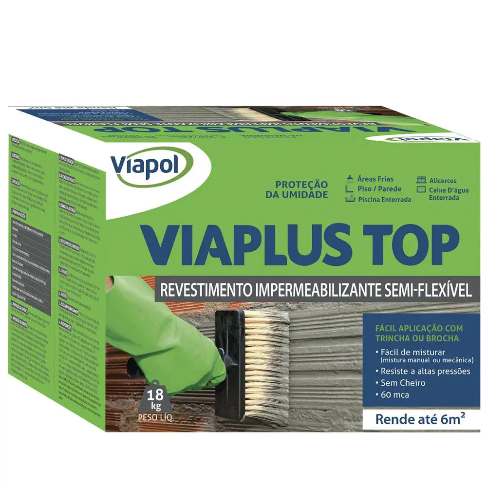 Revestimento impermeabilizante semi-flexível viaplus top 18KG Viapol — fotografia de referência