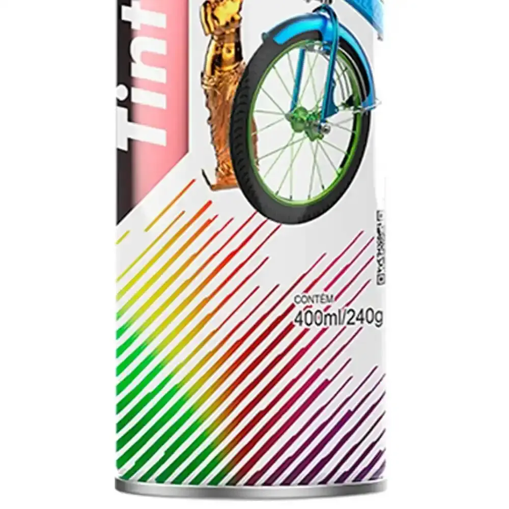 Tinta spray 400ML metálica prata AE01000093 mundial prime — fotografia 4