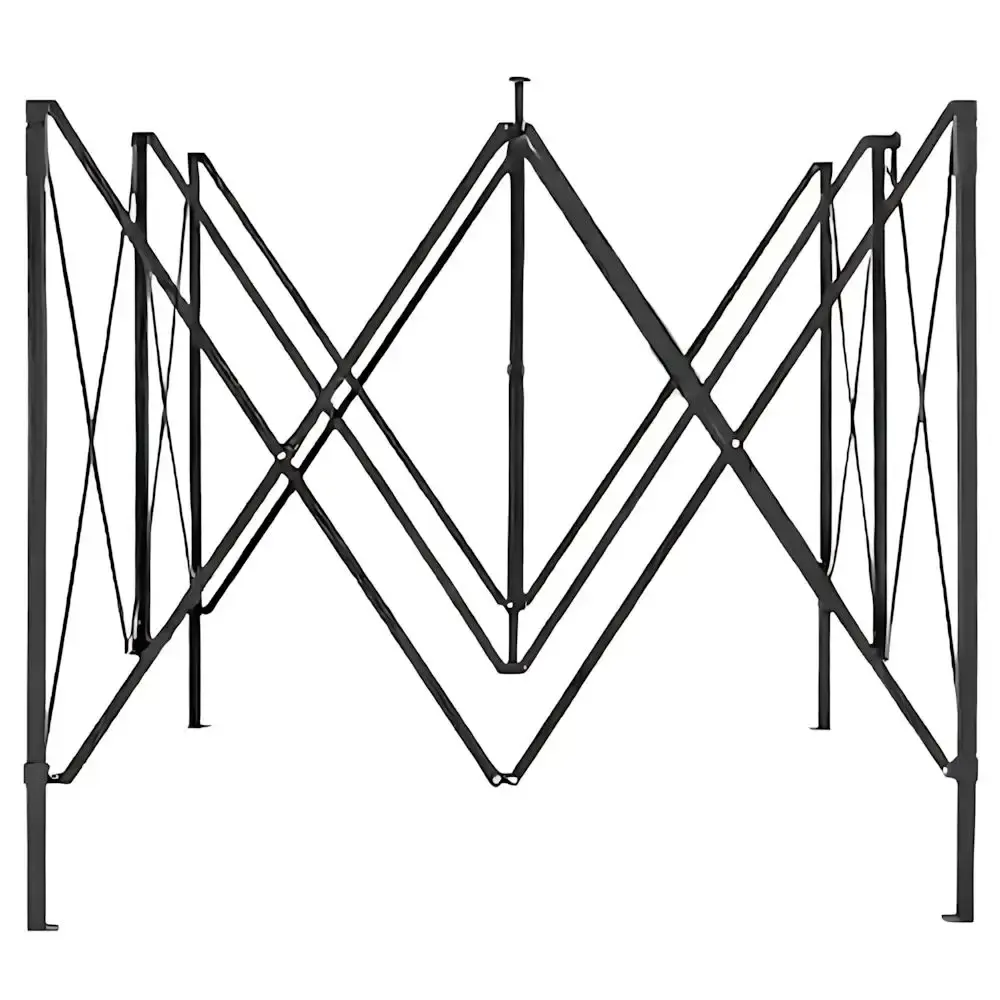 Tenda Gazebo Pagoda 3 x 3 Metros Dobrável Articulada e Sanfonada ZELT Preto — fotografia 3
