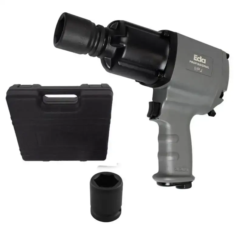 Chave de impacto pneumática 3/4 POL com kit 120 kgf.m 9PJ Eda