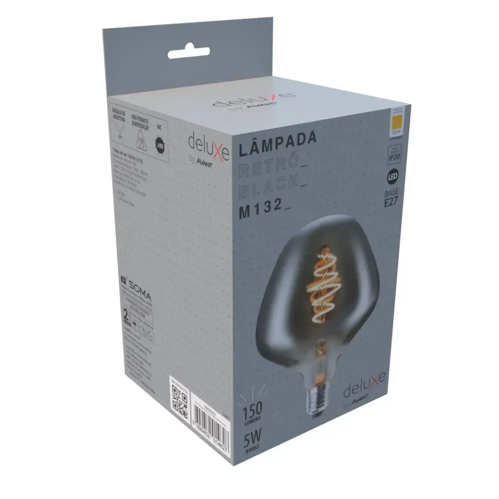 Lâmpada led retro 5W black M132 2200K Avant — fotografia 3