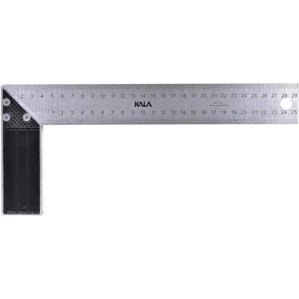Esquadro de aço inox 10 250MM com cabo de alumínio Kala — fotografia 5