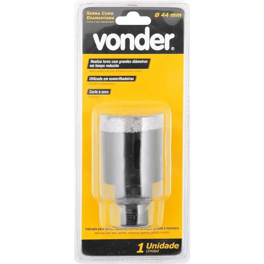 Serra copo diamantada 44MM para esmerilhadeira Vonder — fotografia 4