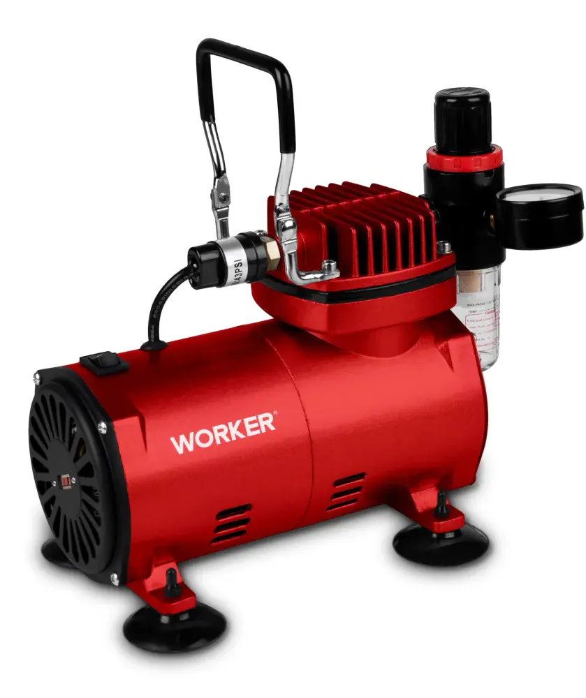 Minicompressor de ar com aerógrafo mcw 015 Worker — fotografia 12