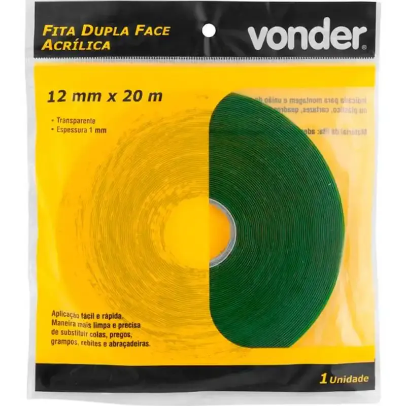 Fita Dupla Face Acrílica 12 MM x 20 M VONDER — fotografia 4