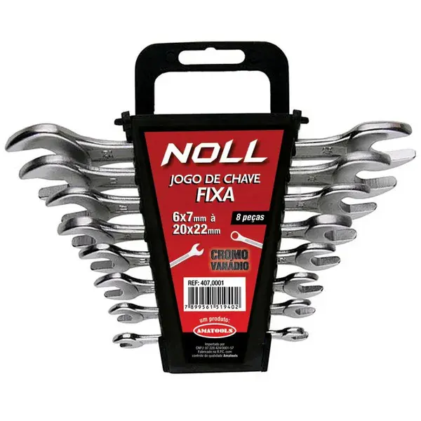 Jogo de chave fixa 8 peças 6X7MM - 20X22MM - Noll — fotografia de referência