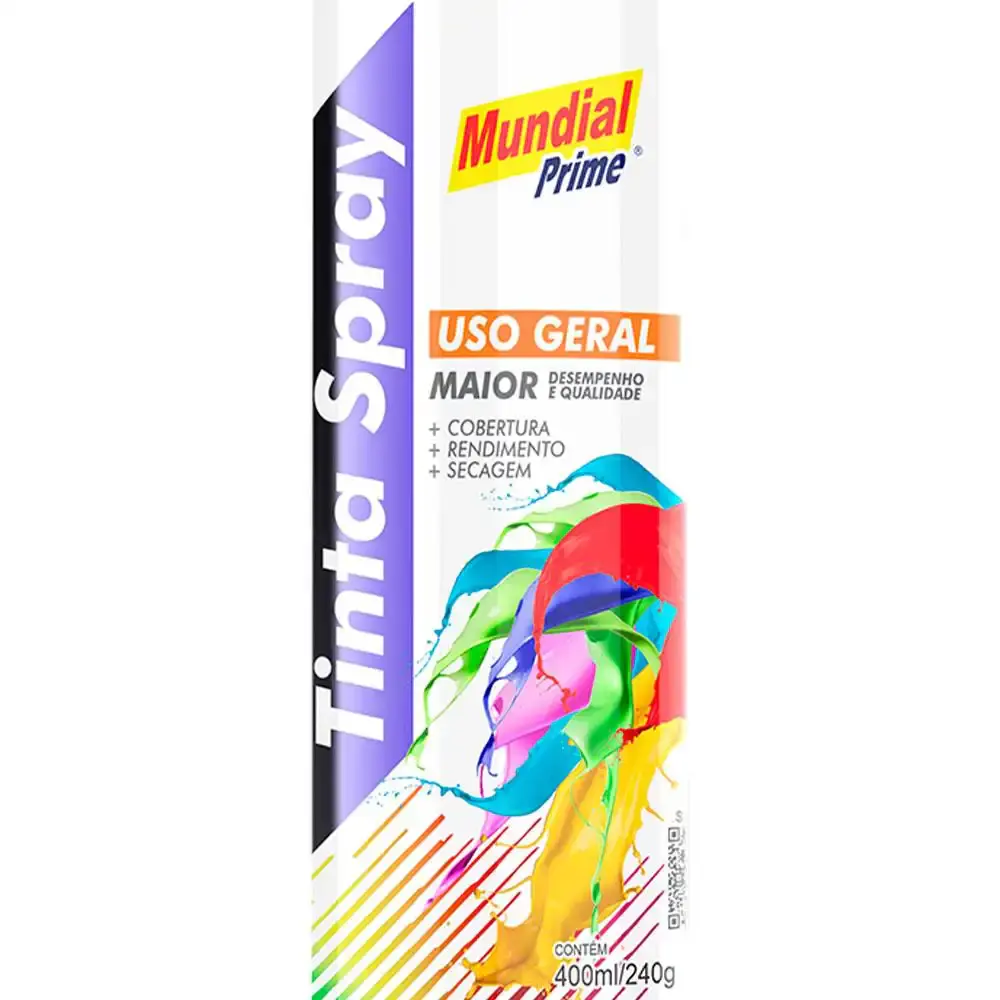 Tinta spray 400 ML mundial prime Branco — fotografia 11