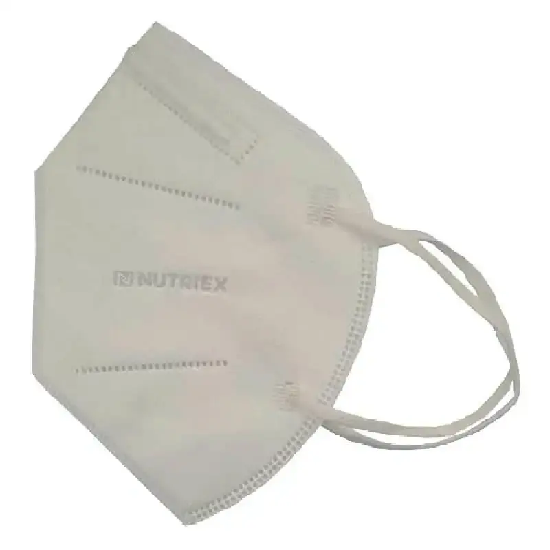 Máscara Respirador PFF2-S N95 Branco s/ Válvula Kit com 10 Unidades NUTRIEX — fotografia 2